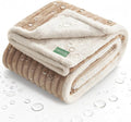 Waterproof Twin Blanket for Bed - Washable Large Dog Blankets for Bed Protector, Thick Cozy Fleece Calming Pet Blankets for Indoors & Outdoors, Linen, 60"x80"