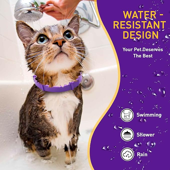 4 Pack Calming Collar for Cats – Pheromone Cat Calming Collar Cat Anxiety Relief and Stress – Adjustable Water Resistant Breakaway Calming Collars Natural Ingredients Pheromones Rapid Effect