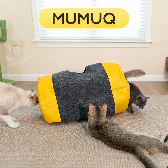 Cat Play Bag Collapsible Cat Tunnel Activity Center Mat Play Rug Cats Activity Adventure Carpet Cats Bags Drill Sleeping Bag Crinkle Bags for Indoor