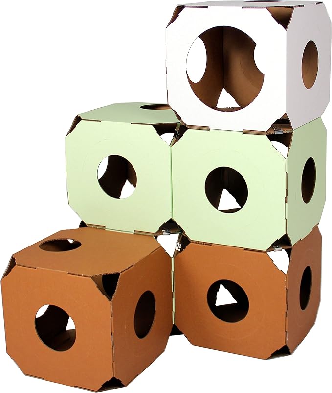 Durable, Modular Cat House Cubes/Cat Condos, Made in USA (2pack, White)