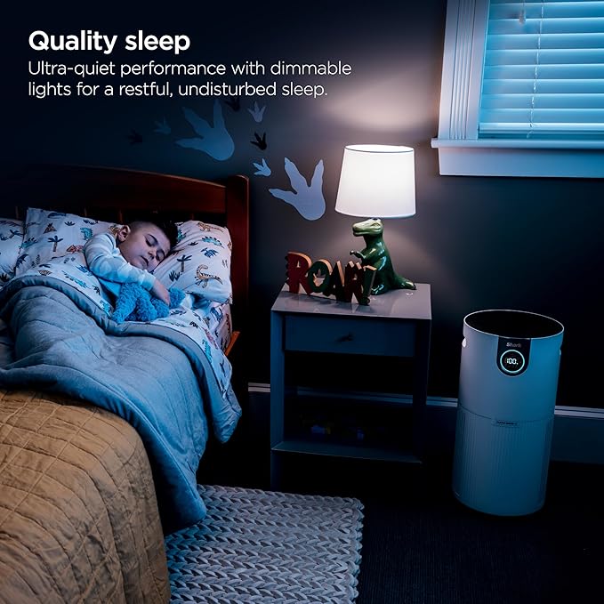 Shark HP232 Clean Sense Air Purifier MAX with Odor Neutralizer Technology, Allergies, HEPA Filter, 1200 Sq Ft, XL Room, Whole Home, Captures 99.98% of Particles, Allergens, Smells & More, Grey