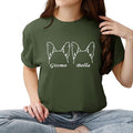 Custom Dog Mom Shirt for Women Pet Ears Sweatshirt with Name Unique Puppy Line Art Cute Dad Hoodie for DogDad Owner Lover
