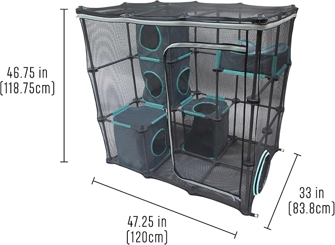 Kitty City Outdoor Catio Furniture and Play Kits for Cats, Outdoor Mega Kit