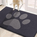 Buganda Dog Door Mat for Muddy Paws, Absorbent Dirt Trapper Washable Indoor Doormats, Non Slip Low-Profile Mud Mat for Dogs, Front Entrance Doormat for Inside Floor (30x20 Inches, Dark Grey)