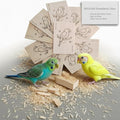Bird Toys Chew Toys 100% Natural - 20 Pack Balsa Wood Chips, The Softest Wood in The World - Bird Cage Accessories for Small Medium Birds Parakeets Parrots Conures Cockatiels Finches Lovebirds