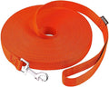 AmaGood Dog/Puppy Obedience Recall Training Agility Lead-15 ft 20 ft 30 ft 50 ft Long Leash-for Dog Training,Tie Out,Play,Safety,Camping (50feet, Orange)