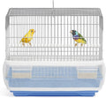 Universal Bird Cage Seed Catcher Universal Mesh Skirt Cover Stretchy Small Animal Cages Cover Pet Removable Durable Protector (White, Extra Small)