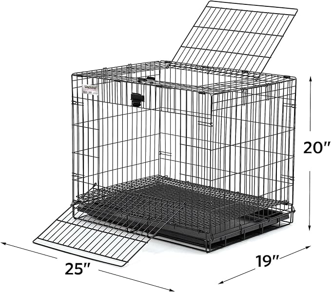 MidWest Homes for Pets Small Wabbitat Rabbit Cage, Grid Mesh Floor, Removable Tray, Top & Front Door Access, Rust Resistant Finish, No Tools Required