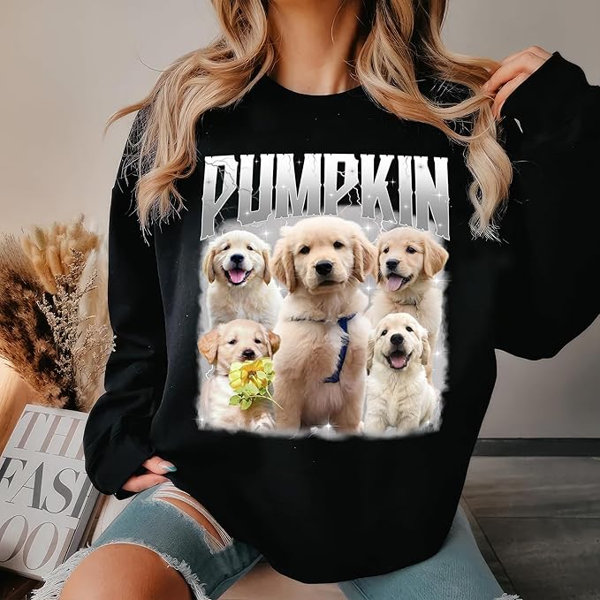 Mit & Mia Custom Your Own Bootleg Rap Shirts for Boyfriend Girlfriend Face Shirt with Photo Gift for Him Her Pet Lovers