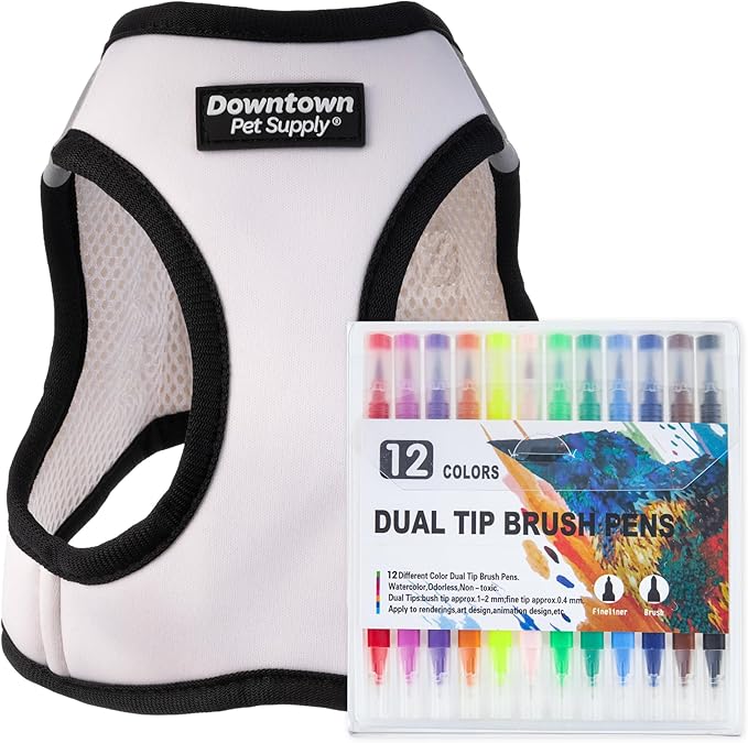 Downtown Pet Supply Step-in Dog Harness for Small Dogs - X-Small, Doodle - Adjustable, No Pull, Reflective Trim, Padded Mesh Fabric, Buckle Strap