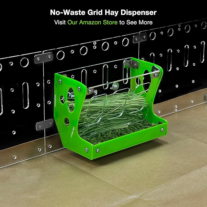 GuineaLoft™ Custom 2-in-1 Hay & Food Feeder - Multiple Colors Options for Guinea Pigs, Rabbits, and Chinchillas – No- Waste Hay Rack with Dual-Compartment Bowl, Easy Cage Mount, Space-Saving Design