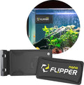 FLIPPER Nano Magnetic Aquarium Cleaner, 2 in 1 Flip Scrubber and Scraper with Strong Rare Earth Magnets for Algae Removal on Glass Tanks up to 1/4 inch (6 mm), for Freshwater and Saltwater Aquariums