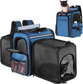 Cat Carrier Backpack for Travel,Dog Carrier Backpack for Large cat, Small Dogs,Puppies Up to 20 Lbs,Expandable Cat Backpack for Outdoor Hiking,Pet Carrier Backpack,Cat Backpack Carrier (Blue)