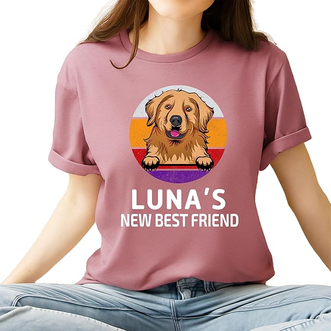 Custom Dog Mom Shirt for Women Pet Ears Sweatshirt with Name Unique Puppy Line Art Cute Dad Hoodie for DogDad Owner Lover