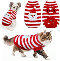 Dog Christmas Sweater Pet Winter Warm Coat Pajamas Small Dog Sweaters Christmas Santa Sweater for Large Cats Small Dogs (Santa, XL)