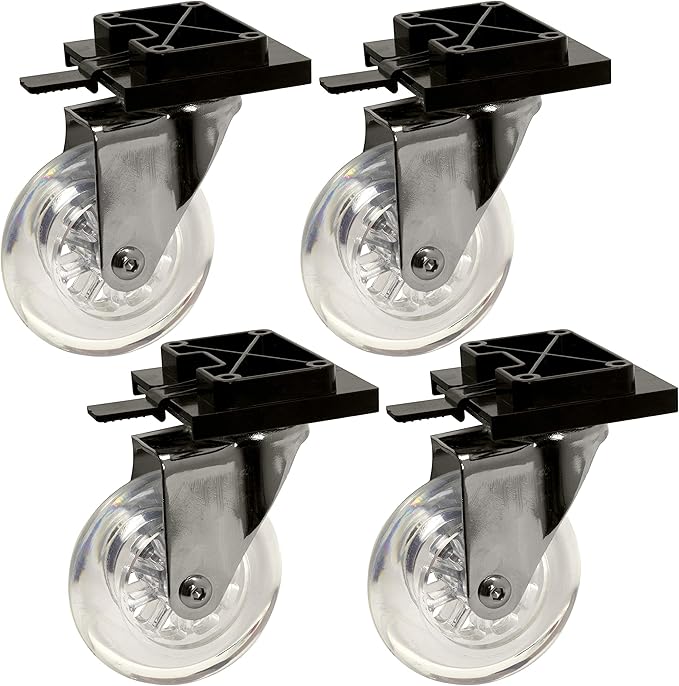 SportPet Airline Compliant Travel Dog Kennel Heavy Duty REPLACEMENT WHEELS - Durable Metal & Silent Rubber Design – Premium Swivel Caster Wheels Fit Medium-XXXL SportPet Airline Pet Kennels – Set of 4