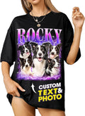 Mit & Mia Custom Your Own Bootleg Rap Shirts for Boyfriend Girlfriend Face Shirt with Photo Gift for Him Her Pet Lovers
