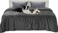 Bedsure Waterproof Bed Cover for Dogs Washable - Waterproof Blanket for King Bed Couch Sofa Cozy, Lightweight Furniture Protector for Pet Cat Quick Drying, Charcoal, Cal King，82x120IN