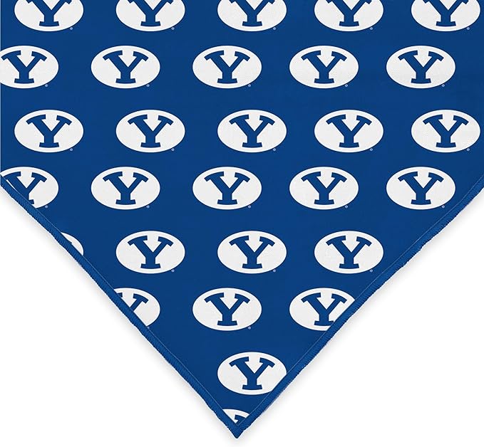 BYU Cougars Officially Licensed Bandana for Dogs and Cats | Fits Pets Great Gift Idea | Easy-to-Tie (Small, 13")