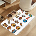 Dog Fun Pet Feeding Mat–Christmas Stocking Quick Dry Absorbent Dog Cat Food Mat, Non Slip Waterproof Bowl Placemat for Messy Eaters, Pet Accessories for Floors 16"x24"