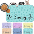 Personalized Dog Cat Mat with Name Photo Custom Placemat Feeding Mats for Food and Water Customized Non-Slip Waterproof Doormat for Bowls Outdoor Indoor Floors Gifts for Pet Owner