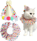 Cat Dog Princess Costumes Puppy Cat Birthday Bandana Scarf and Party Hat Cute Lace Dog Bib Scarf and Christmas Hat Doggy Birthday Party Decorations Set