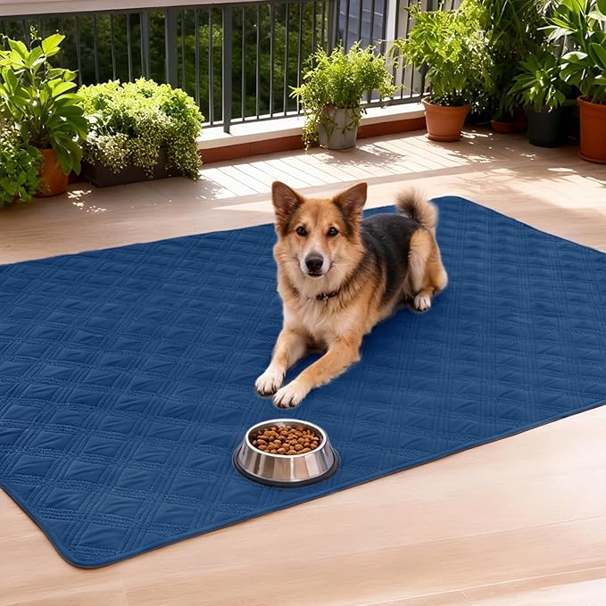 hyha Waterproof Dog Blanket, Reversible Pet Bed Blanket, Soft Sofa Couch Cover for Dogs Washable, Waterproof Pet Couch Covers for Sofa Puppy Cats Furniture Protector(30"x70", Navy Blue/Blue)