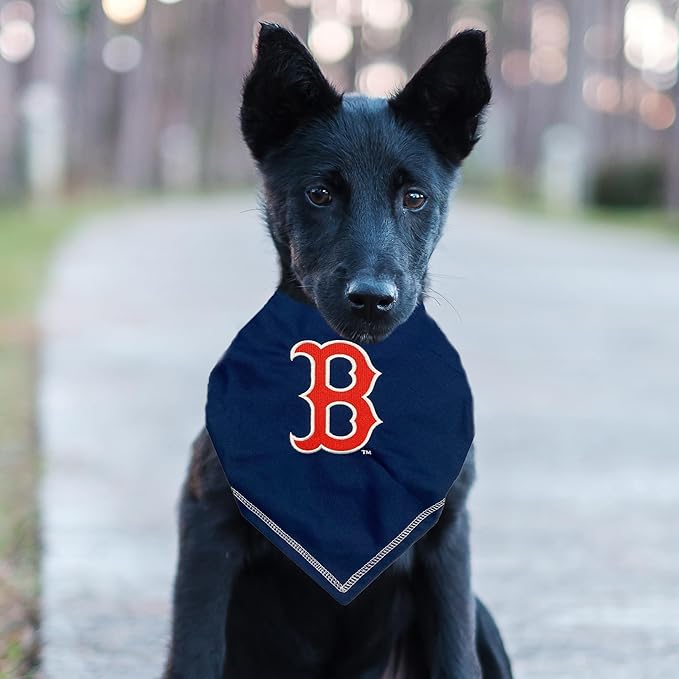 Pets First MLB Boston RED SOX TIE Bandana, Small/Medium. Dog Bandana Scarf Bib for Pet Cat Dog. The Ultimate Game-Day, Party Bandanna, Birthday Event