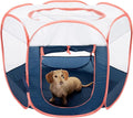 Furhaven Portable Dog Playpen Cat Tent, Pet Playground,Kennel Foldable Indoor Outdoor Zippered Puppy Crate - Navy, Medium