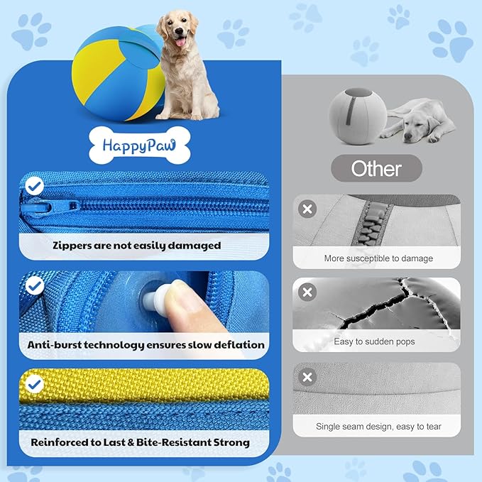 Happypaw 18'' Herding Ball for Dogs – Enhanced Chew Resistance & Heavy-Duty Material,Durable Dog Toy Agility Equipment for Australian Shepherds, Cattle, Border Collies, and Small/Medieum Breed