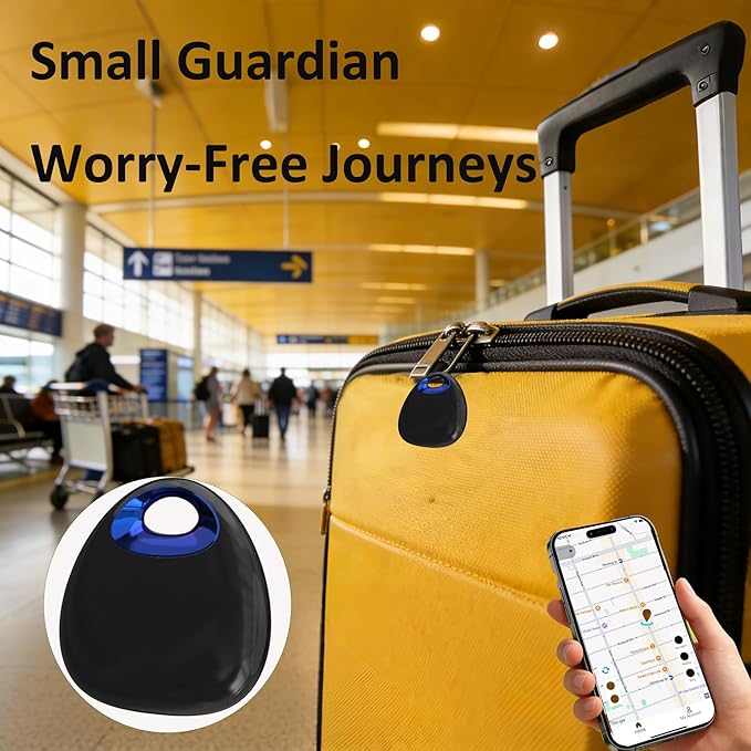 GPS Pet Tracker with Apple Find My Network, Android Compatibility, Real-Time Location Tracking, Water-Resistant (DINGWEIQI04)