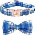 Lionheart glory Dog Collar, Boy Dog Collar Bowtie Blue Adjustable Dog Bowtie Collar Bows Dog Collar for Large Dogs