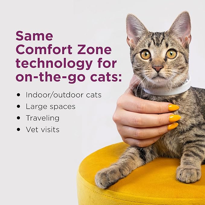 Comfort Zone Cat Calming Collar Savings Pack: 2 30-Day Calming Collars for 60 Days of Calm; Cat Pheromones Help Anxiety, Reduce Stress, Urine Marking, Scratching; Indoor or Outdoor Cats; Long-Lasting