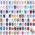 Wesiti 100 Pcs Dog Bandanas Bulk Winter Pet Bandanas Colorful Triangle Scarf Scarf Bib Kerchief Set Adjustable Dog Bibs Washable Birthday Gift for Small Medium Large Dogs Accessories