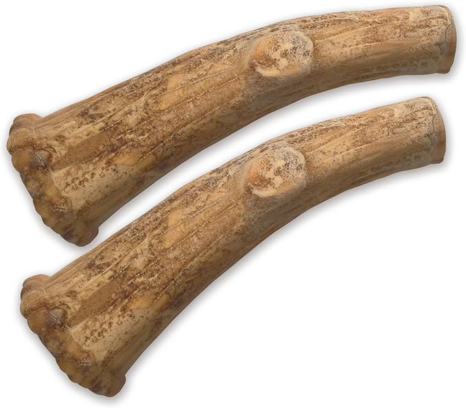 Nylabone Healthy Edibles WILD Natural Dog Chew Treats for Large Dogs, Long Lasting Dog Healthy Chew Antler Bone Made in USA, Venison Flavor, For Dogs Up to 50 lbs. (10 Count)