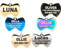 Engraved Dog Tags Personalized - Stainless Steel Engraved Dog Cat ID Tags Front & Back up to 8 Lines of Text Color Plating Gold, Rose Gold, Blue, Black, Nebula by PetANTastic