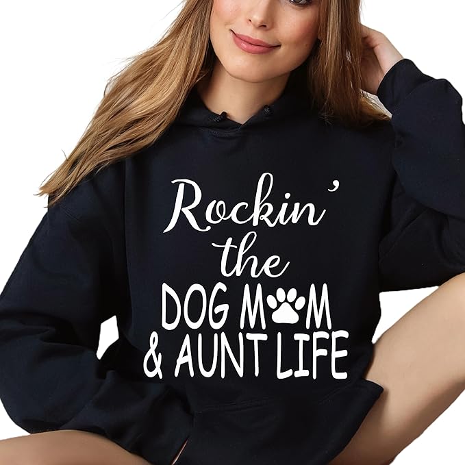 Custom Dog Mom Shirt for Women Pet Ears Sweatshirt with Name Unique Puppy Line Art Cute Dad Hoodie for DogDad Owner Lover