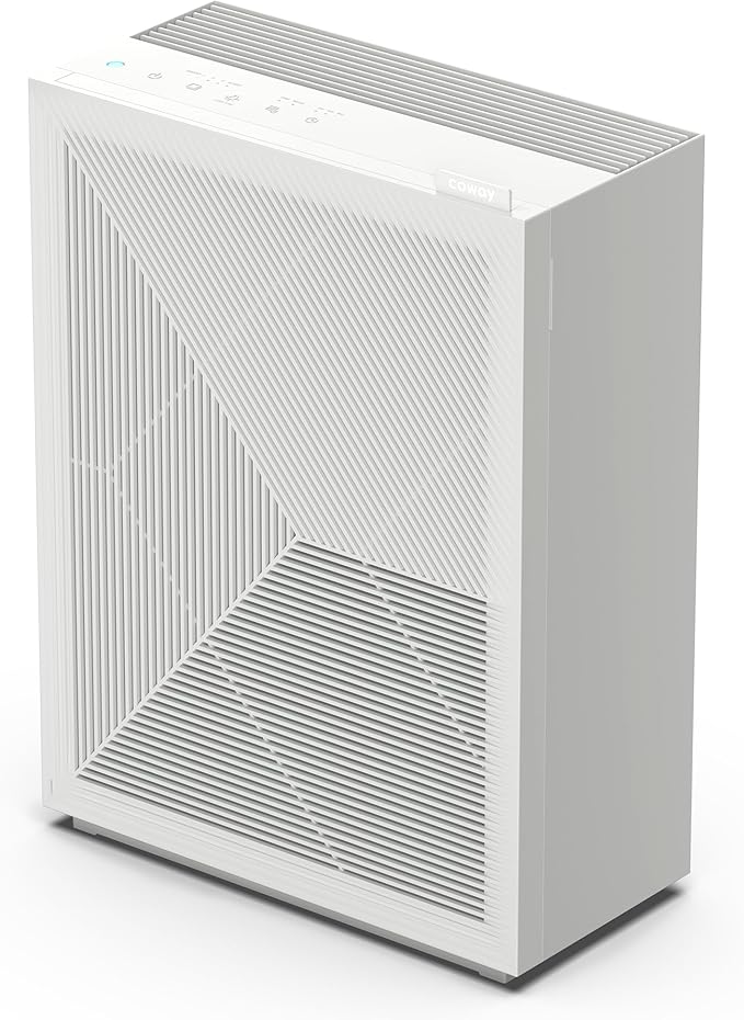COWAY Air Purifiers for Home Bedroom up to 1,035ft² with Washable Filter, Ordor Filter, & HEPA Filter for Smoke, Pollen, Dander, with Air Quality Monitor, Auto Mode, 3yr Warranty, 160, White