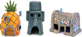 Penn-Plax Officially Licensed Spongebob Squarepants® Fish Tank Decorations | Spongebob’s Pineapple, Squidward Home, and The Crusty Crab Resin Figurines | Aquarium and Terrarium Décor