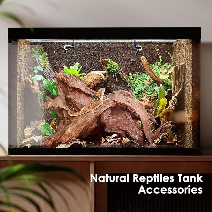 Jorewood Natural Large Aquarium Driftwood for Fish Tanks & Reptile Terrariums – Safe Fish Tank Decorations, Unique Twisted Branches 2-Piece 14-18 Inch Low Tannin, Easy to Sink