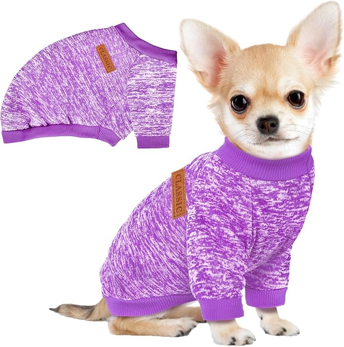 1 Pc Dog Sweaters for Small Dogs Girl Boy Winter Fleece Clothes Warm Soft Dog Sweatshirt Outfit for Dogs Cats Pet Apparel