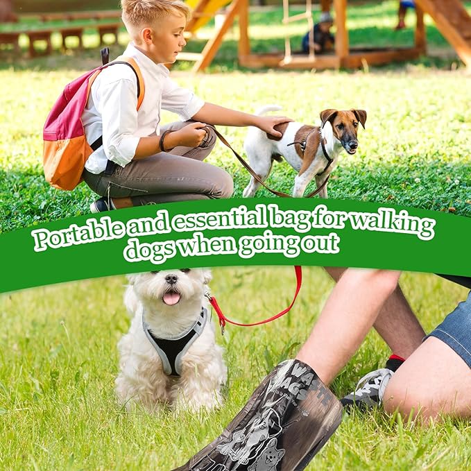 Ireer 40 Count 4000 Pcs Header Bag Bulk Cute Dog Pet Waste Bags Bulk Poop Leakproof Easy Single Pull for Poop Dog Waste Station Fit Hang Hole Dispenser Pet Home Outdoor