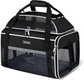 Lekereise Top-Expandable Pet Carrier 18x11x11Inch Delta American United Airline Approved Soft Sided Underseat to 15lbs Travel Carriers for Small Dogs Cats with Locking Safety Zippers Anti-Scratch Mesh