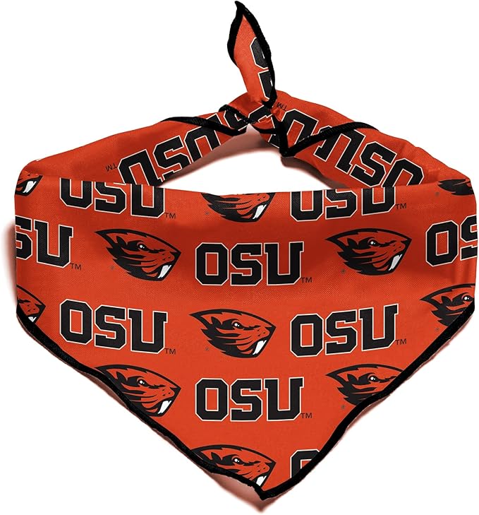 Oregon State Beavers Officially Licensed Bandana for Dogs and Cats | Fits Pets Great Gift Idea | Easy-to-Tie (Large, 28")