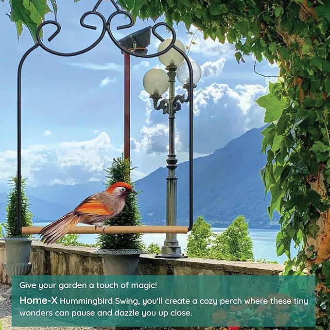 Outdoor Home-X Hummingbird Swing. Metal Frame Hummingbird Swing with Wooden Dowel, Model: SH723, Garden Store, Repair & Hardware