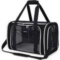 BAGLHER Pet Travel Carrier, Cat Carriers Dog Carrier for Small Medium Cats Dogs Puppies, Airline Approved Small Dog Carrier Soft Sided, Collapsible Puppy Carrier. Black