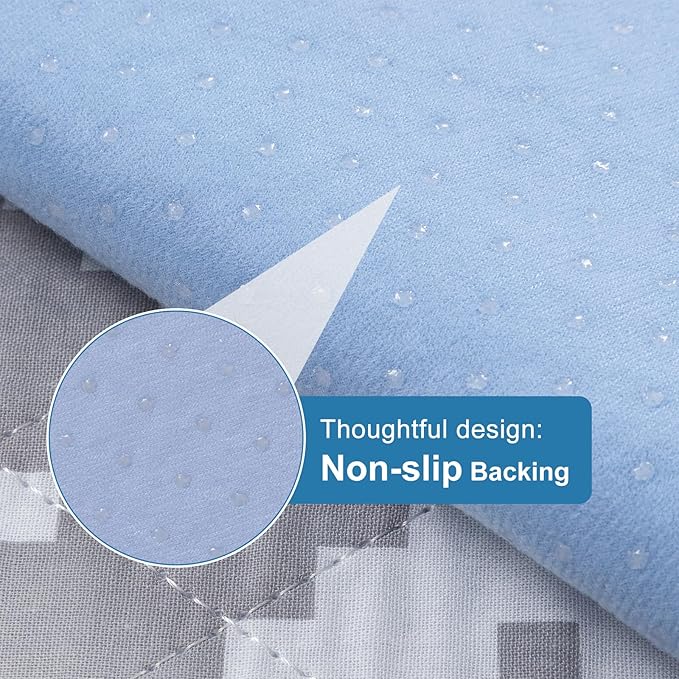 OUTCREATOR® Washable Bed Pads 34" x 36" (Pack of 2), Incontinence Mattress Protector, Anti-Slip Waterproof Underpads for Adults Kids Elderly Pets, Absorbency & Reusable Bedwetting Pads (Gray Geometry)