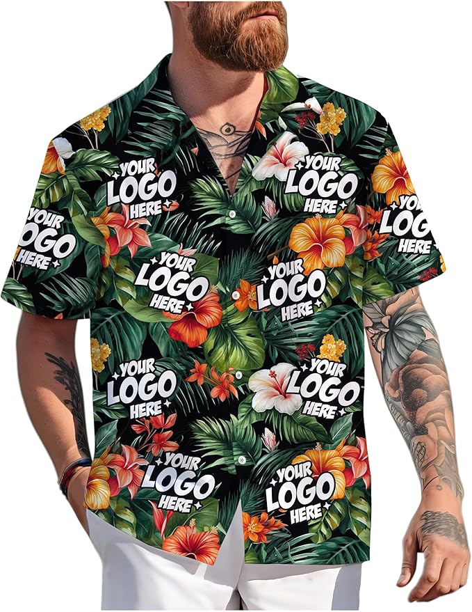 Custom Hawaiian Shirt with Face Photo Picture for Men Women Kids Youth Adult, Tropical Personalized Hawaiian Shirts Gift