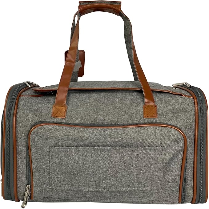 Mr. Peanut's Gold Series Double Expandable Pet Carrier - Platinum Gray