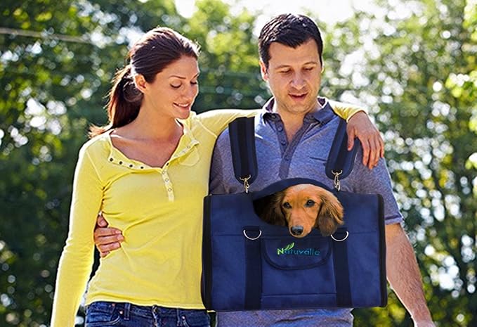 6-in-1 Sturdy Pet Carrier Backpack, Front Pack, Shoulder Bag, Pet Hand Bag, Car Seat Crate, Soft-Sided pet Carrier, Small Dog & Cat Travel Carrier, Size Medium for Pets 14-16" Long